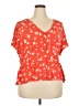 Old Navy 100% Rayon Orange Short Sleeve Blouse Size XXL (tall) - photo 1