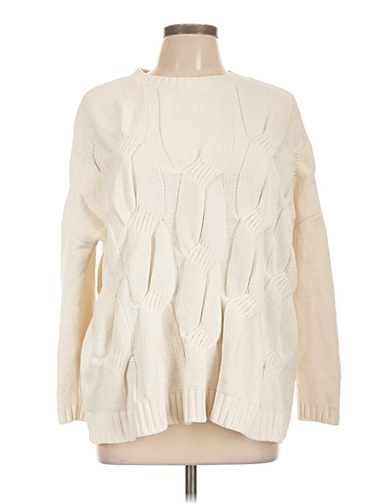 Pre-owned Jjill Pullover Sweater In Ivory