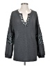AndTheWhy Animal Print Gray Pullover Sweater Size S - photo 1