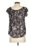 LC Lauren Conrad 100% Polyester Gray Short Sleeve Blouse Size S - photo 2