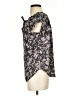LC Lauren Conrad 100% Polyester Gray Short Sleeve Blouse Size S - photo 5