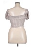 Caution to the Wind Brown Short Sleeve Top Size S (estimated) - photo 2