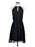 H&M 100% Polyester Solid Black Casual Dress Size 4 - photo 1