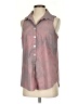 Finley Pink Sleeveless Button-Down Shirt Size S - photo 1