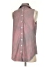 Finley Pink Sleeveless Button-Down Shirt Size S - photo 2