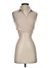 Shein 100% Polyester Tan Sleeveless Blouse Size 2 - photo 1