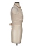 Shein 100% Polyester Tan Sleeveless Blouse Size 2 - photo 4
