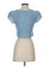 Urban Romantics Blue Short Sleeve Top Size S - photo 2