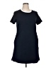 Stateside Solid Blue Casual Dress Size XL - photo 1