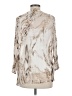 Travelers by Chico's 100% Polyester Marled Tie-dye Zebra Print Ivory Kimono Size Med (1) - photo 2