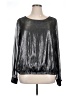 Gap 100% Polyester Metallic Silver Long Sleeve Blouse Size XL - photo 1