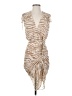 Veronica Beard 100% Silk Animal Print Tan Cocktail Dress Size 0 - photo 1