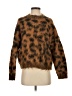 Obey Animal Print Brown Pullover Sweater Size S - photo 1