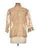 West End Metallic Gold 3/4 Sleeve Button-Down Shirt Size L - photo 2