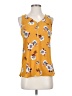 Fortune + Ivy 100% Polyester Yellow Sleeveless Blouse Size S - photo 1