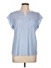 Ivanka Trump 100% Polyester Blue Short Sleeve Blouse Size L - photo 1