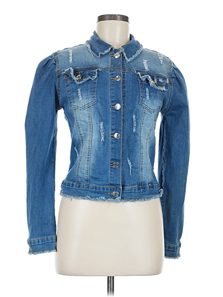 Pre-owned Jeans Denim Jacket In Blue