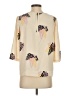 DKNYC 100% Polyester Floral Ivory 3/4 Sleeve T-Shirt Size S - photo 2