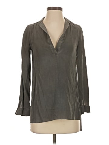 Alice + Olivia Long Sleeve Silk Top (view 1)