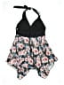 Unbranded Floral Black Swimsuit Top Size L - photo 2