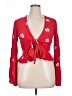 LA Hearts Floral Red Long Sleeve Blouse Size XL - photo 1