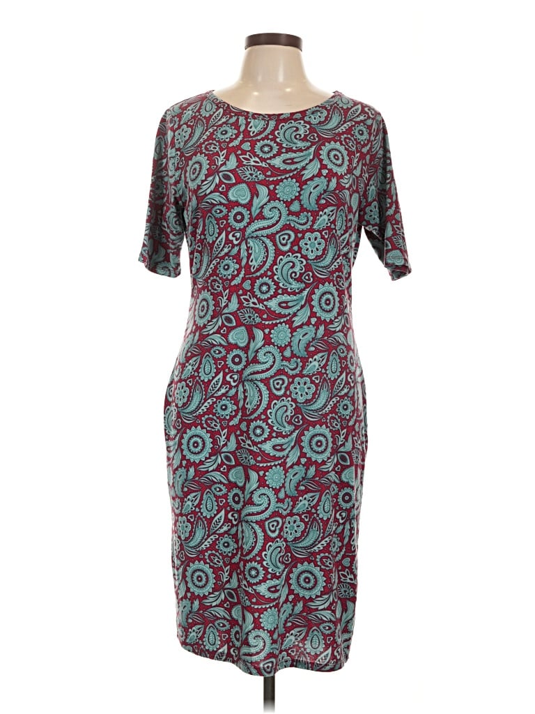Pre-owned Lularoe Cocktail Dress In Teal