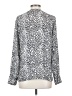 Banana Republic Animal Print Silver Long Sleeve Blouse Size S - photo 2
