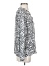 Banana Republic Animal Print Silver Long Sleeve Blouse Size S - photo 4