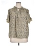 Max Studio 100% Polyester Floral Green Short Sleeve Blouse Size 1X - photo 1