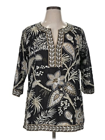 Gretchen Scott Designs 3/4 Sleeve Blouse (view 1)
