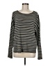 Eileen Fisher Stripes Gray Pullover Sweater Size M - photo 1