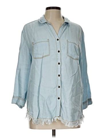Hester & Orchard 3/4 Sleeve Button-Down Shirt (view 1)