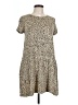 Volcom Animal Print Tan Casual Dress Size 10 - photo 1