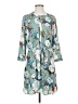DR2 100% Polyester Print Teal Casual Dress Size S - photo 1