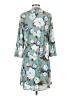 DR2 100% Polyester Print Teal Casual Dress Size S - photo 2