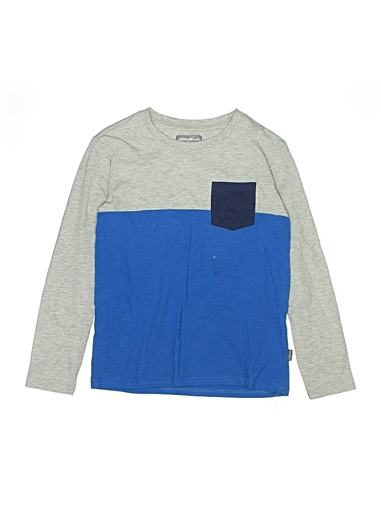Pre-owned Eddie Bauer Kids' Long Sleeve Top Gray Tops