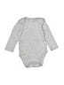 Amazon Essentials 100% Cotton Solid Gray Long Sleeve Onesie Size 6-9 mo - photo 1