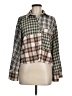 Zara Plaid Brown Long Sleeve Button-Down Shirt Size M - photo 1