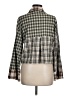 Zara Plaid Brown Long Sleeve Button-Down Shirt Size M - photo 2