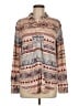 C&C California Print Tan Long Sleeve Blouse Size M - photo 1