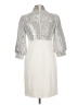 Boston Proper Metallic Silver Cocktail Dress Size 10 - photo 2