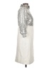 Boston Proper Metallic Silver Cocktail Dress Size 10 - photo 4