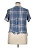 Dex Argyle Blue Short Sleeve Top Size 1X - photo 2