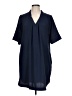 Bobeau Solid Blue Casual Dress Size L - photo 1
