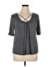 Molly & Isadora Gray Short Sleeve Top Size 0X - photo 1