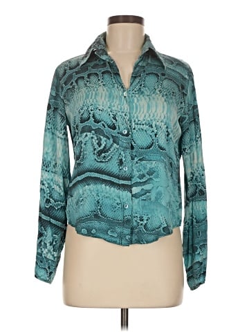 Just Cavalli Long Sleeve Silk Top (view 1)