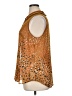 CAbi 100% Polyester Animal Print Brown Sleeveless Blouse Size XL - photo 5