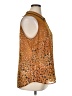 CAbi 100% Polyester Animal Print Brown Sleeveless Blouse Size XL - photo 4