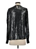 Zara Metallic Silver Long Sleeve Blouse Size XS - photo 2
