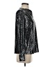 Zara Metallic Silver Long Sleeve Blouse Size XS - photo 4